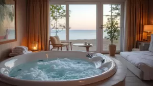Hotel z jacuzzi w pokoju Pomorskie