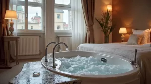 Hotel z jacuzzi w pokoju Warszawa
