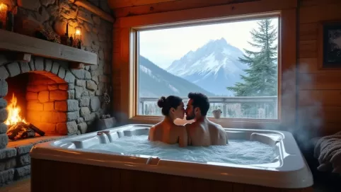 Romantyczny weekend dla dwojga z jacuzzi w pokoju w górach